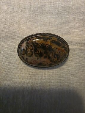 Beautiful Vintage Jasper  925 Brooch